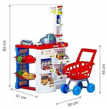 duksevi veliki brojevi: Supermarket štand za decu sa kasirom, vagu i skenerom – ECO TOYS Šifra — 2