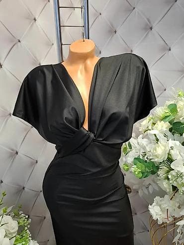 svecana majica: Elegantna midi haljina sa čvorom na struku - Kroj: pencil/midi — 4