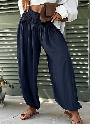 stradivarius s: Ženske pantalone harema kroja – lagane i lepršave - Model: široke — 7