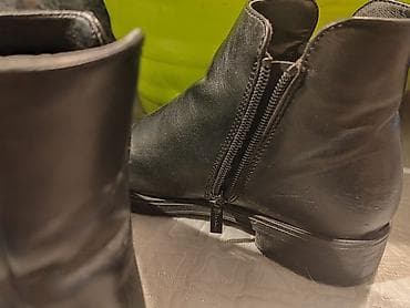 nike 270 react zenske: Ženske kožne gležnjače Clara Barson - Model: crne gležnjače sa niskom — 2