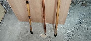 Slušni aparati: Drvene štapovi za hodanje – set od 3 komada - Materijal: puno drvo — 4