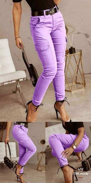 zenske pantalone dzeparice: Normalan struk, Drugi kroj pantalona — 4