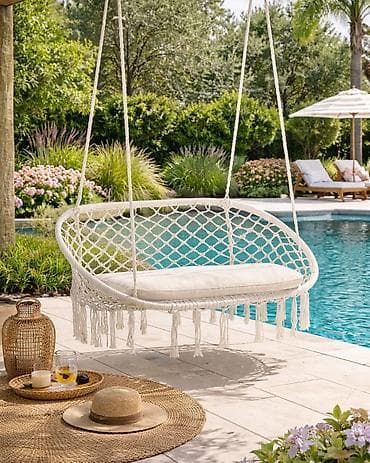 Ljuljaška za dvoje 7200 din Kvalitetna bež dupla ljuljaska za terasu