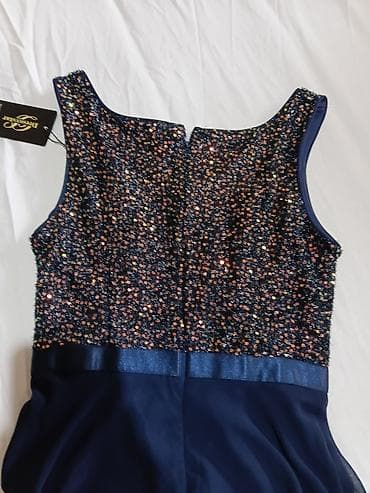 mašne za svadbu: Elegantna koktel haljina Dressystar – tamnoplava - Gornji deo — 10