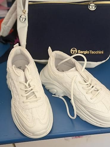 muška trenerka sergio tacchini: Bele ženske patike sa debljim đonom br 37 - Model: chunky/sneakers - — 2