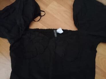 dugacki sako: H&M, S (EU 36), Jednobojni, bоја - Crna — 2