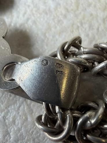 swatch satovi cene: Masivan srebrni lanac sa krstom 925 (61.7g, 57.5cm) Prodajem masivan — 10