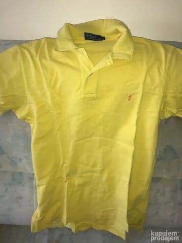 Original Ralph Lauren majica M 100% cotton Zuta boja sa crvenim znakom
