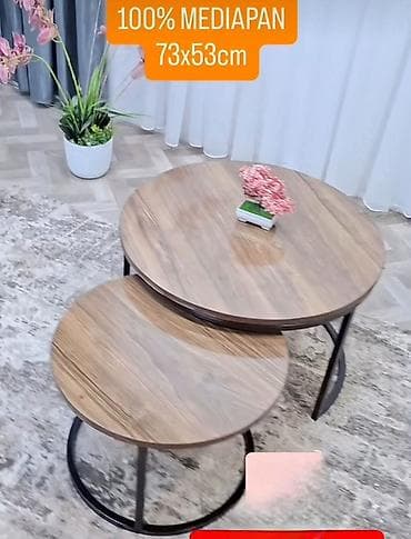 Dizajnerski set kružnih klub stolova – 100% medijapan. Veći sto na lalafo.rs Dizajnerski set kružnih klub stolova – 100% medijapan. Veći sto