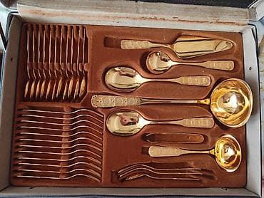 ineks kula: AMC Besteck “Gold 70 TLG Noblesse” – set escajga sa pozlatom 23/24 — 1