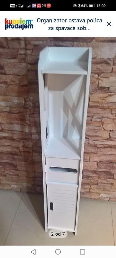 kolevke za bebe: Uski vertikalni organizator/polica – bela - Višenamenski uski toranj — 2