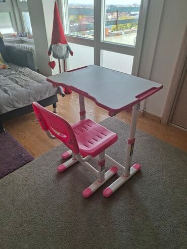 Setovi stolova i stolica: Dečiji radni sto i stolica – podesiva visina - Set radnog stola i — 1