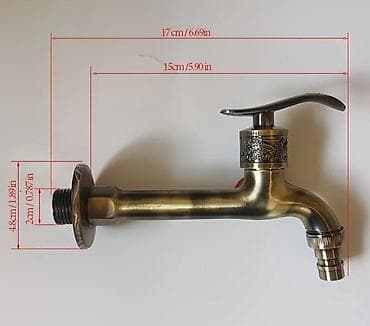 postava za kaput: ZIDNA SLAVINA ZA DVORIŠTE / BAŠTU – RETRO BRONZA ✅ OPIS: Kvalitetna — 2