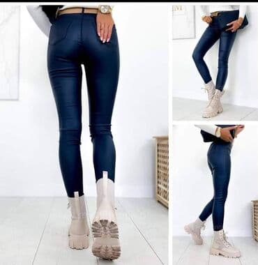 kozne helanke za punije: Hit pantalone od eko koze za puniji i vitkiji stas u puno lepih boja - — 7