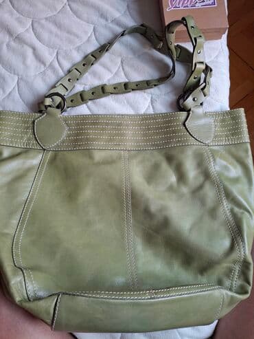 maslinasta torba: Torba za rame, Materijal: Koža — 2