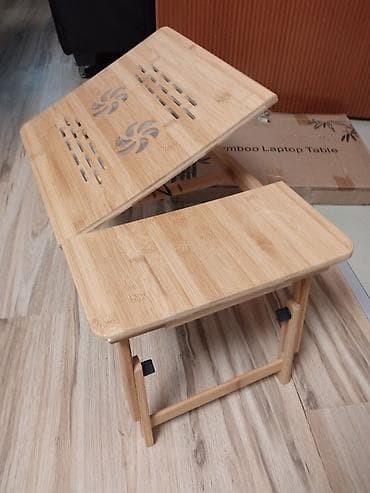 stolovi forma ideale akcija: Bambus stočić za laptop - Materijal: prirodni bambus - Gornja ploča — 7