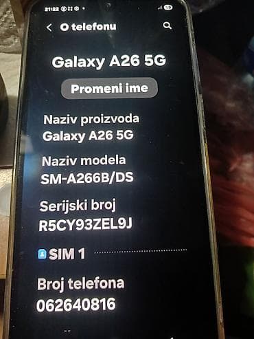 hdd za video nadzor: Samsung Galaxy A26 5G (model SM-A266B/DS) - Ekran sa „kapljica“ — 4