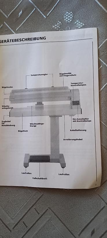 daska za peglanje: Mašina za peglanje veša OCEAN BM3575 - polovno 120 Eura, dogovor U — 3