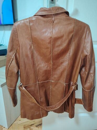 zara sako haljina: Ženska kožna jakna – braon, veličina M - Materijal: prirodna koža — 2