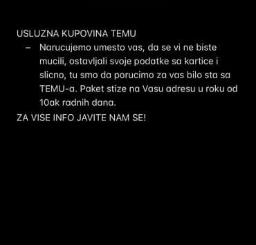 besplatne stvari u beogradu: USLUZNA KUPOVINA — 1