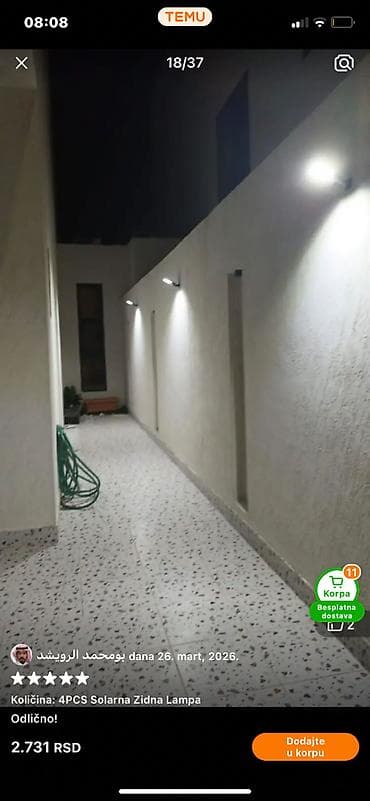 muzicki stubovi: 6 komada Solarno Napajana LED Svetiljka sa Senzorom Pokreta - — 10