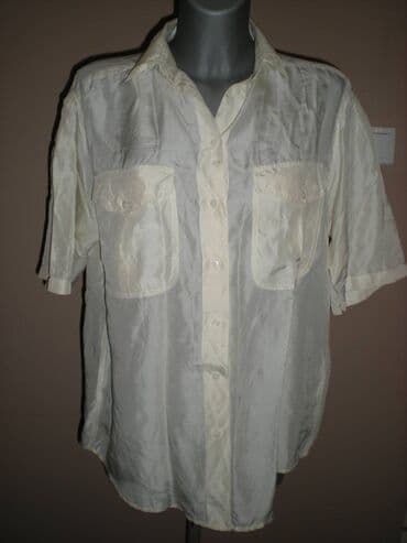 crop top c a: L (EU 40), Silk, Single-colored, color - ivory — 1