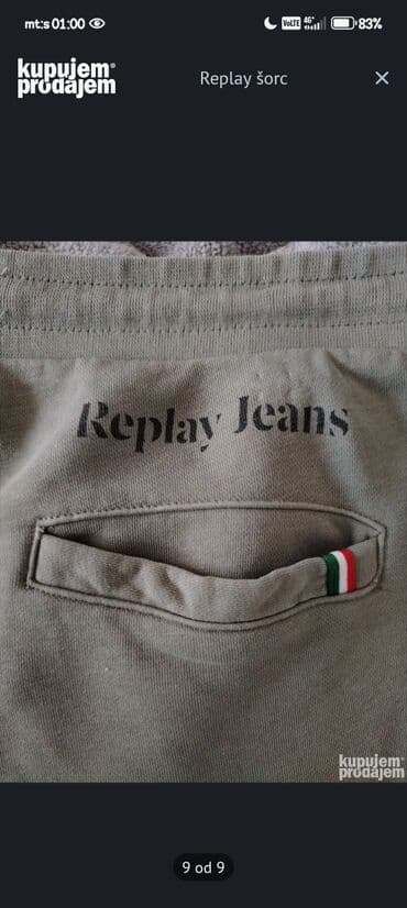 Kancelarijski nameštaj: Replay muški šorts – model sa elastičnim pojasom i učkurom. - Boja — 9