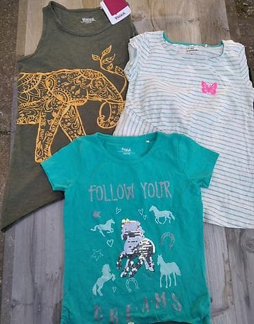 Prams & Strollers: Paket majica-3 kom. br. 128/134 u super stanju. Ima i novih. Pamucne — 2