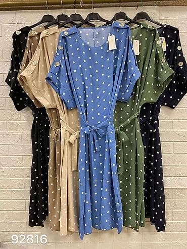 mana haljine: Haljina na tufne sa pojasom ( odgovara od 2xl so 4xl) - Model: ravni — 5