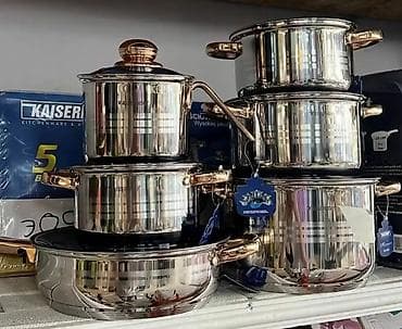 Tableware: Komplet posuđa Kaiser – nerđajući čelik - Višedelni set lonaca i — 1