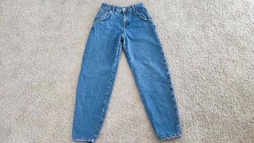 pocepane pantalone: Pull&Bear skoro nove balon farmerke 34 XS . Dužina 99cm, poluobim — 3