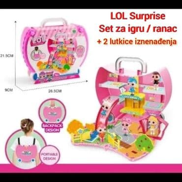 Cena 1500 din
LOL Surprise set za igru
Kofer/ranac na lalafo.rs Cena 1500 din
LOL Surprise set za igru
Kofer/ranac