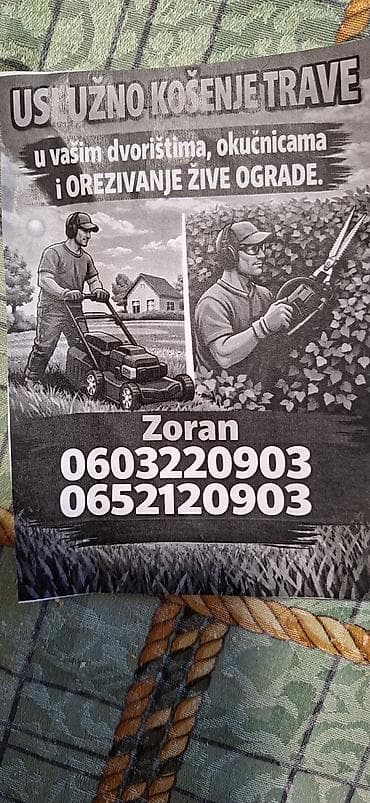 pomoc u kuci oglasi: Usluge održavanja zelenih površina: - Profesionalno košenje trave u — 3