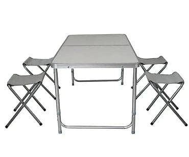 idealan poklon: Prenosivi kamp set – sklopivi sto sa 4 stolice - Set sadrži: 1 — 2