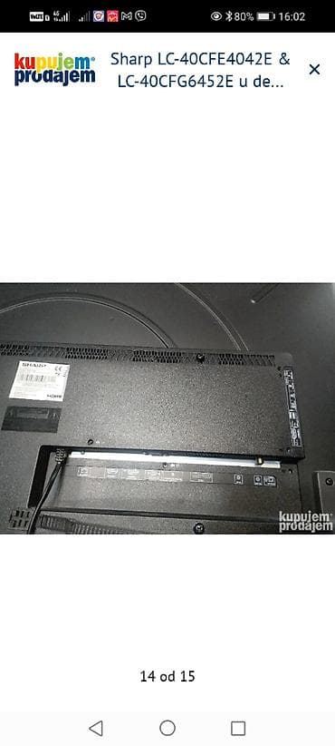 price sa zvucnikom: Sharp LCD televizor, modeli LC-40CFE4042E i LC-40CFG6452E - Ekran: 40 — 7