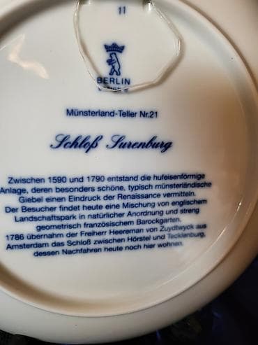 ramovi za goblene cena: Tanjiri novi za na zid porcekanski Berlin dizajn iz 70ih.godina — 5