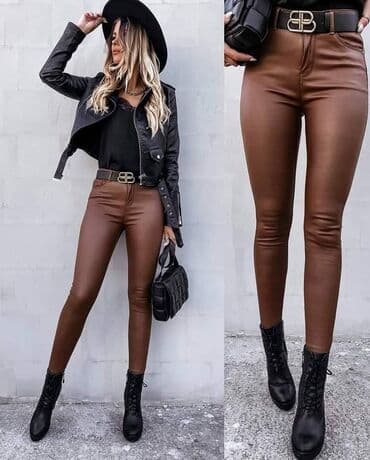 pantalone za punije: ⬆️⬆️⬆️ pantlone od eko koze sa elastinom za vitkiji i puniji stas u — 6