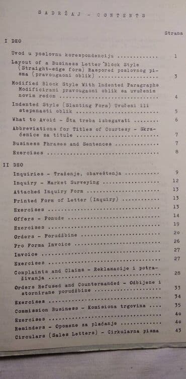 knjiga za mame: Knjiga:Engleska poslovna korespodencija A4 format, 125 str. 1966.god — 2