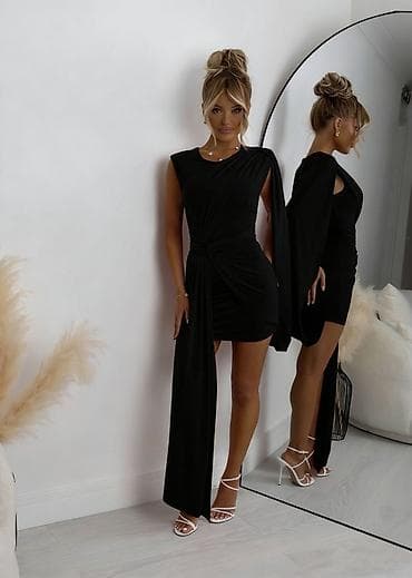 lara haljine: ✅✅Asimetrična mini haljina s dramatičnim drapiranim šalom ✅2600 din ✅S — 6