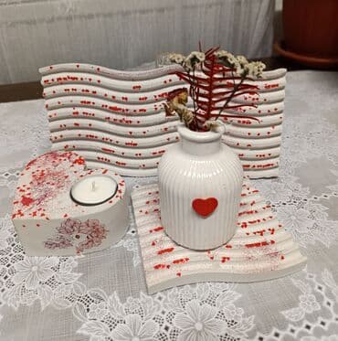 velike serpe za zimnicu: Candlestick, color - White, New — 1
