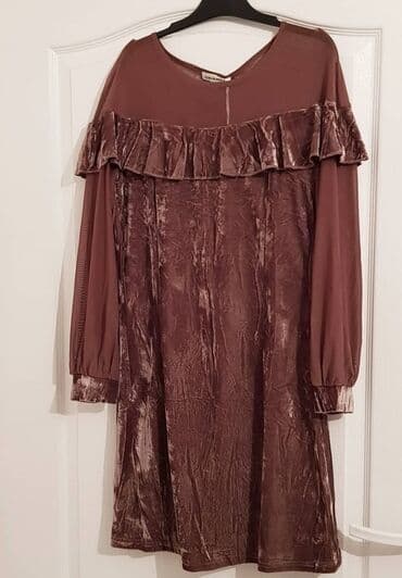 leprsave duge haljine: L (EU 40), color - Brown, Long sleeves — 1