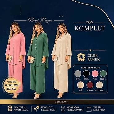 5000 ​Komplet sa pantalonama (Čilek pamuk) ​Dostupne veličine: XL