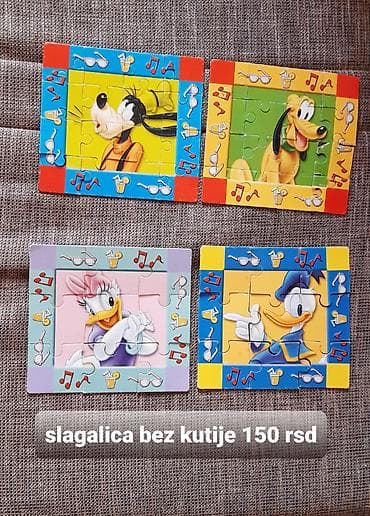 Dečje slagalice sa Diznijevim likovima – set od 4 mini puzli. -