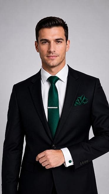 zlatni lanac 3 pa 1: 🎩 MUŠKI 𝗣𝗢𝗞𝗟𝗢𝗡 𝗦𝗘𝗧 - KRAVATA, MARAMICA, MANŽETNE I ŠNALA ZA KRAVATU — 4