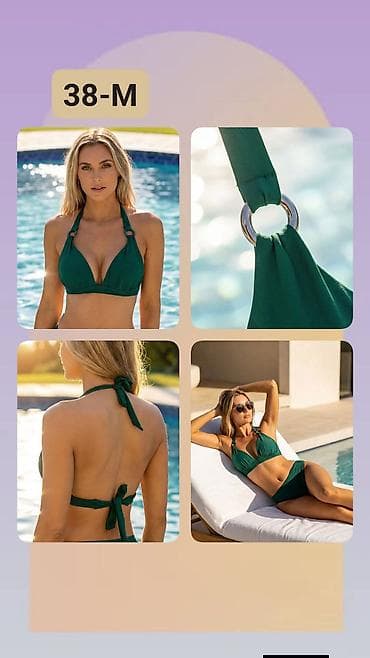 Ženski kupaći kostim – veličina 38 (M) - Boja: duboka zelena - Gornji