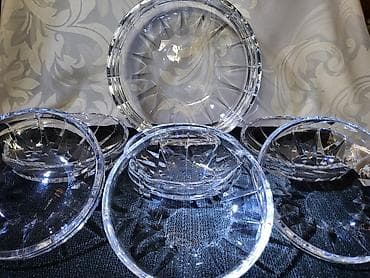 Servis cinija za poslastice itd.tezak kristal rucna obrada. Servis