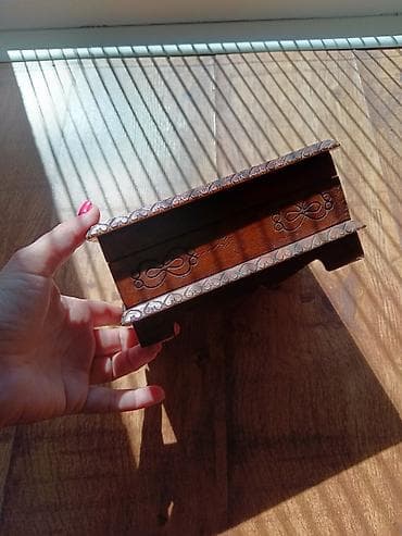 petrolej za fenjer: Ručno rezbarene drvene kutije za nakit/sitnice - Materijal: puno drvo — 2