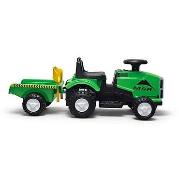 ne parkiraj garaza: Traktor za decu Mini Farmer sa prikolicom (6V) – Zeleni Šifra — 2