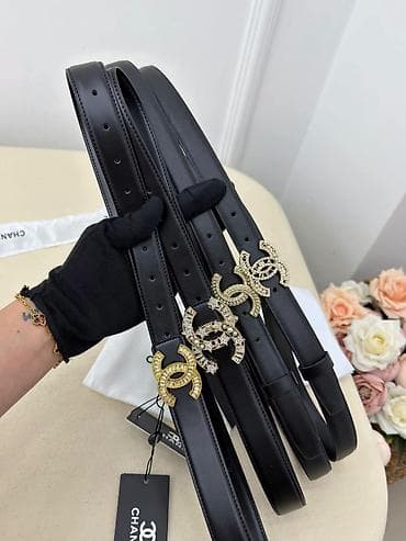 kaisevi za noge: Chanel ženski kožni kaiš - Materijal: glatka prirodna koža - Poreklo — 3