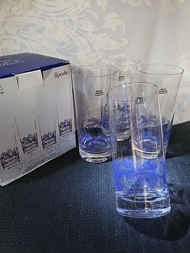 maxi čaše kuhn rikon: Luksuzne nove case Spode Blau Italija Hi Ball. Set od 4 nove luksuzne — 3